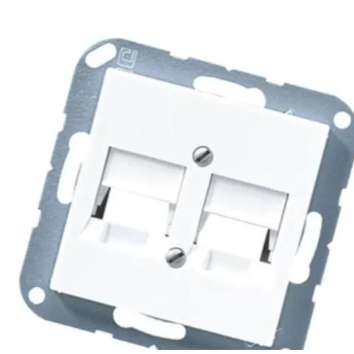 Jung Jung As500 afdekking 2-voudig voor modular jack alpinwit - A569-2NWEWW