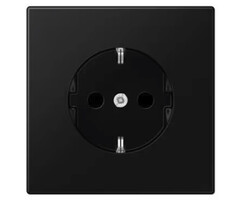 Jung Jung LS990 1V wandcontactdoos met randaarde grafietzwart mat LS1520NSWM