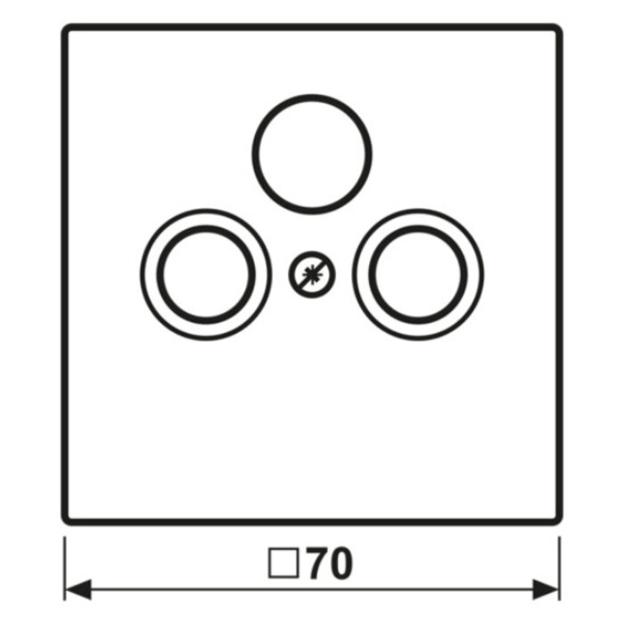 Jung Jung LS990 inzetplaat COAX + SATELLIET grafietzwart mat LS990SATSWM