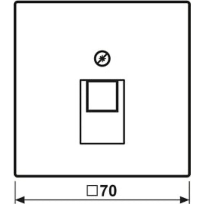 Jung Jung LS990 afdekplaat 1xRJ45/RJ11 grafietzwart mat LS969-1UASWM
