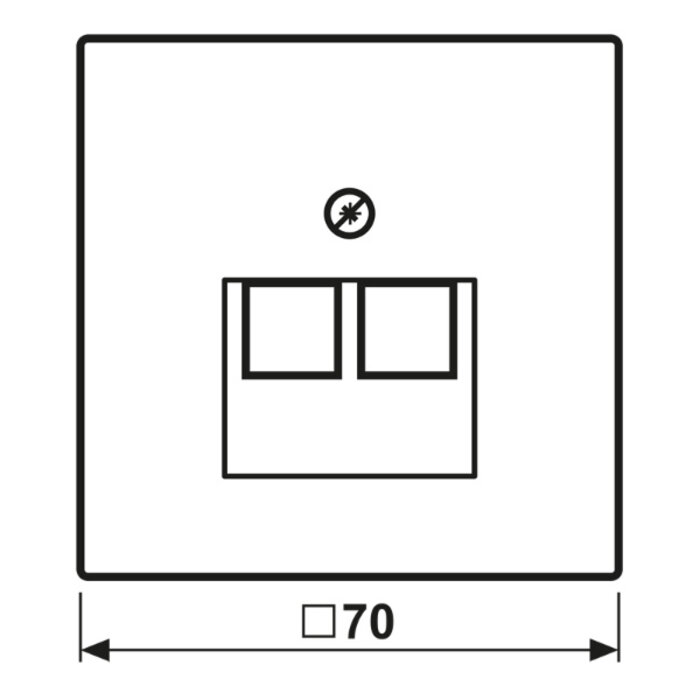 Jung Jung LS990 afdekplaat 2xRJ45/RJ11 grafietzwart mat LS969-2UASWM