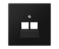 Jung Jung LS990 afdekplaat 2xRJ45/RJ11 grafietzwart mat LS969-2UASWM