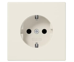 Jung Jung LS990 1V wandcontactdoos met randaarde creme LS1520N