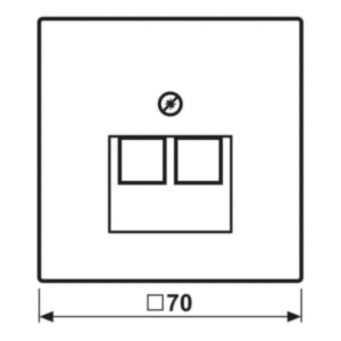 Jung Jung LS range afdekking 2-voudig voor data, uae zwart - LS969-2UASW