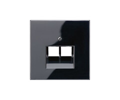 Jung Jung LS range afdekking 2-voudig voor data, uae zwart - LS969-2UASW