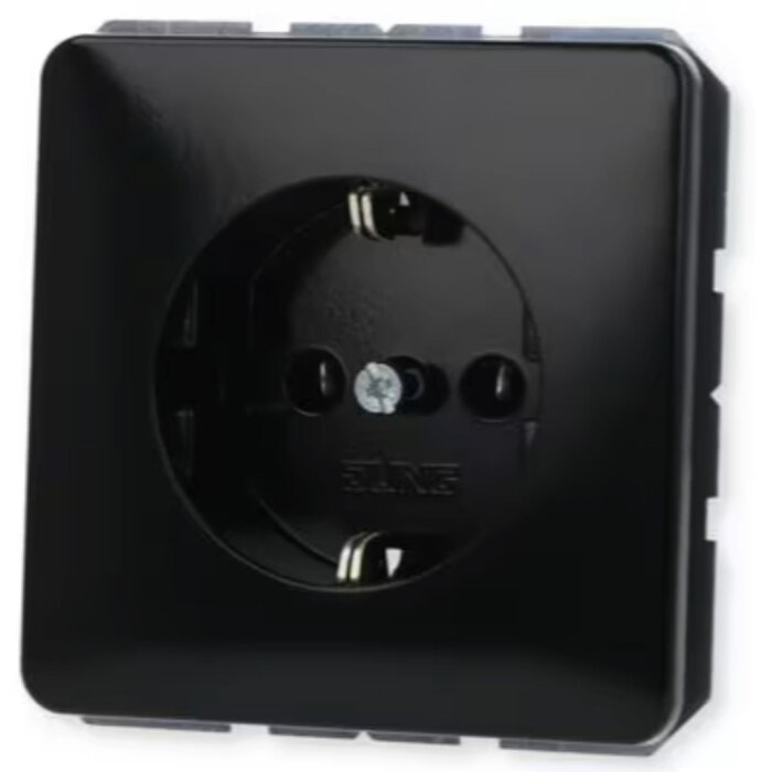 Jung Jung CD500 wandcontactdoos ra 1V zwart - CD1520NSW