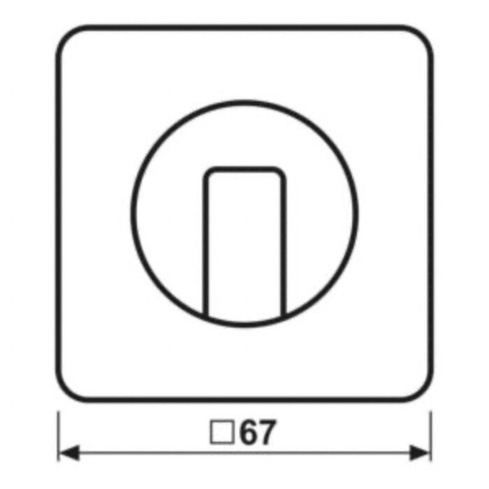 Jung Jung CD500 afdekking voor draaischakelaar zwart - CD1541SW