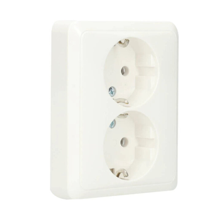 Jung Jung CD500 wandcontactdoos inbouw (stucwerk) ra 2V wit - CD5022NWW