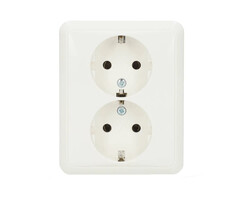 Jung Jung CD500 wandcontactdoos inbouw (stucwerk) ra 2V wit - CD5022NWW