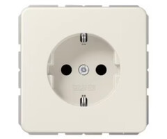 Jung Jung CD500 wandcontactdoos met randaarde crèmewit - CD1520N