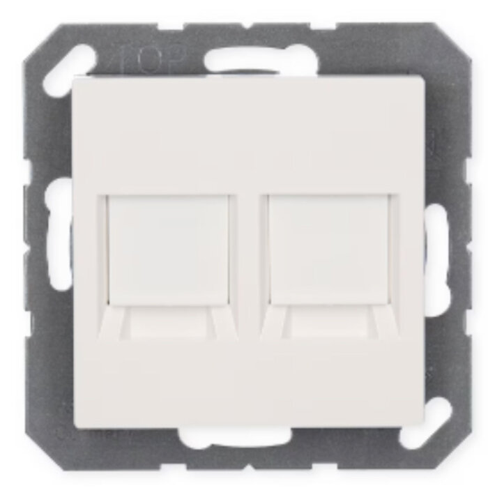 Jung Jung AS500 Smart-TV aansluitdoos voor cai & netwerk alpinwit - MMDA4521WW