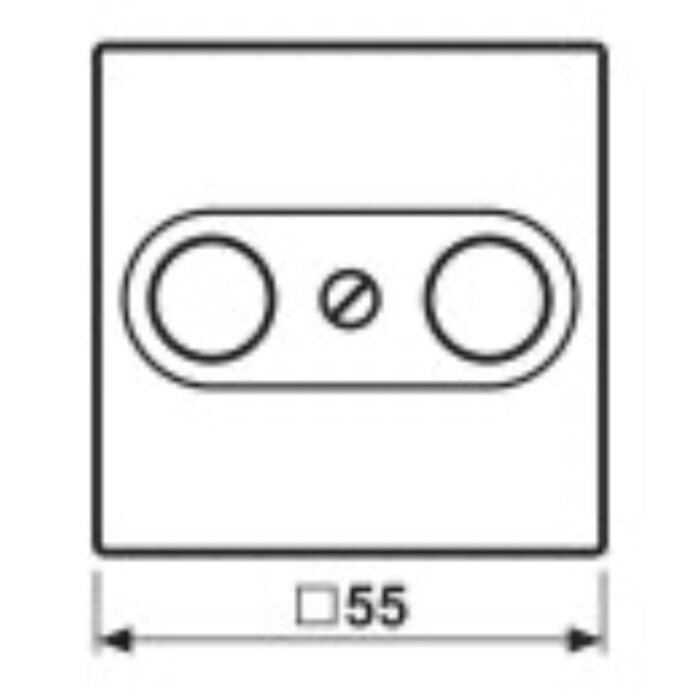 Jung Jung A range onderdeel/centraalplaat kunststof zwart - A561BFPLTVSWM
