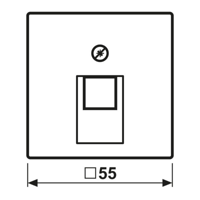 Jung Jung A range onderdeel/centraalplaat uae/iae kunststof zwart - A569-1BFPLUASWM
