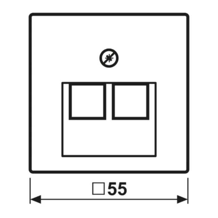 Jung Jung A range onderdeel/centraalplaat uae/iae kunststof zwart - A569-2BFPLUASWM