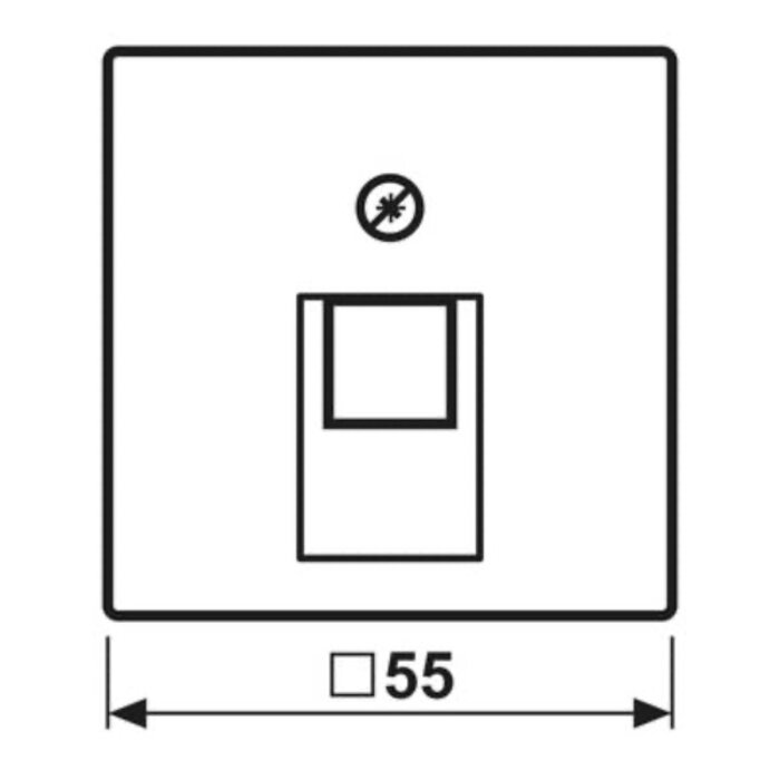 Jung Jung A500 afdekking 1-voudig voor data, UAE antraciet - A569-1BFPLUAANM