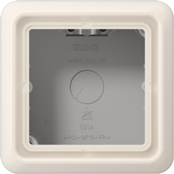 Jung Jung CD500 opbouwkap 1-voudig crèmewit - CD581AW