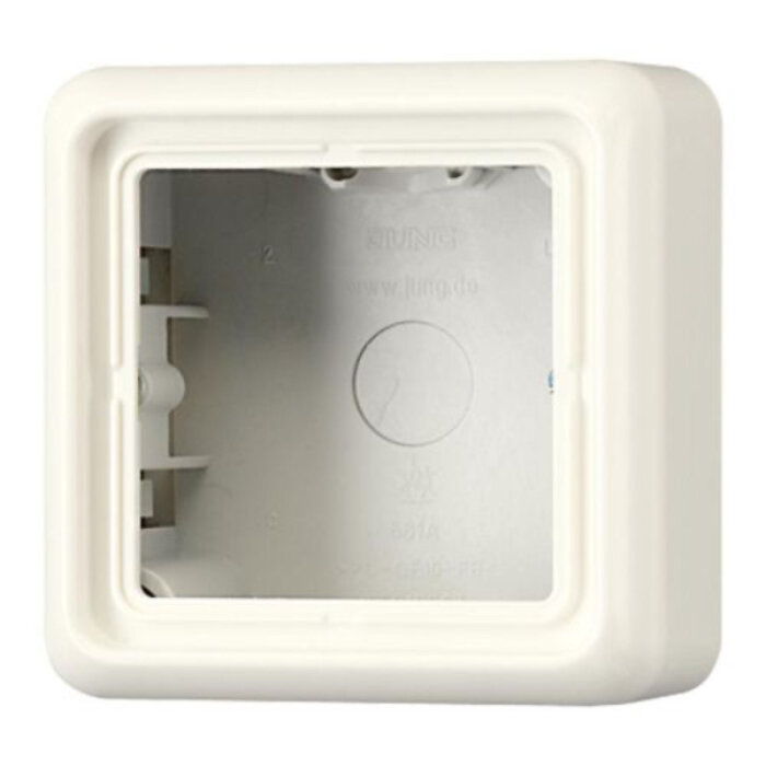 Jung Jung CD500 opbouwkap 1-voudig crèmewit - CD581AW