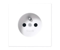 Jung Jung LS990 wandcontactdoos + penaarde  alpinwit (hagelwit) LS1520FKIWW