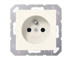 Jung Jung wandcontactdoos + penaarde  inbouw creme - A1520FKI