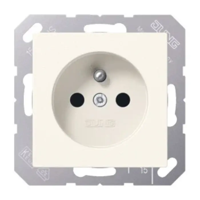 Jung Jung wandcontactdoos + penaarde  inbouw creme - A1520FKI