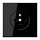 Jung LS Range wandcontactdoos met penaarde zwart - LS1520FKISW