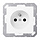 Jung A500 wandcontactdoos met penaarde hagelwit mat - A1520FBFKIWWM