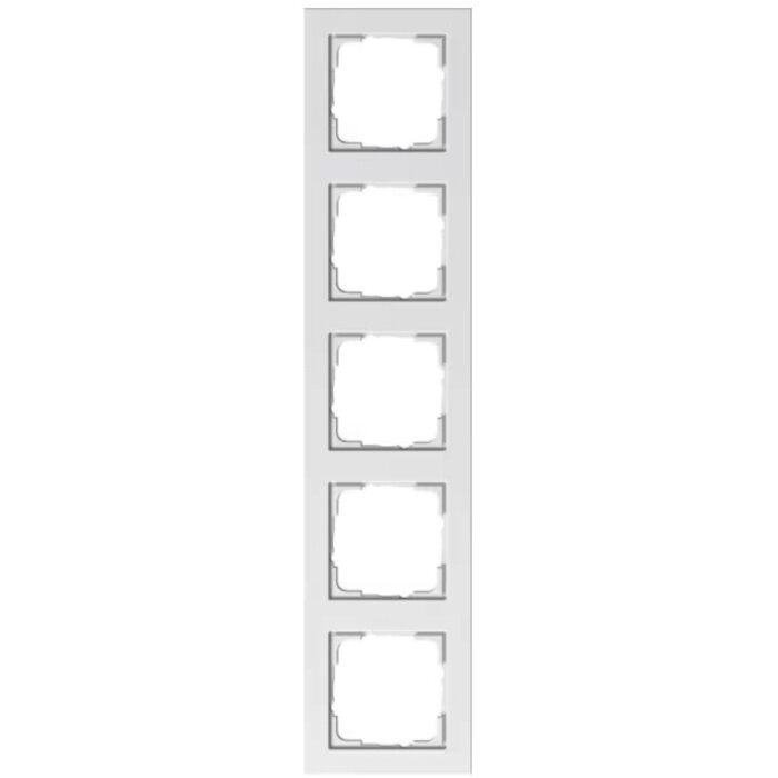 Gira Gira E2 Afdekraam 5 voudig zuiver wit (hagelwit) 021529