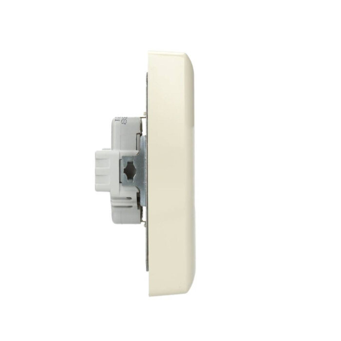 Gira Gira Wandcontactdoos met randaarde 2V Wit (creme) 078801