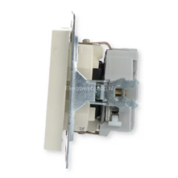 Gira Gira Wandcontactdoos met randaarde Kinderveilig 1V Wit (creme) 275501