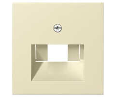 Gira Gira Afdekplaat RJ45 / RJ11 voor enkel en dubbel element Wit (creme) 027001