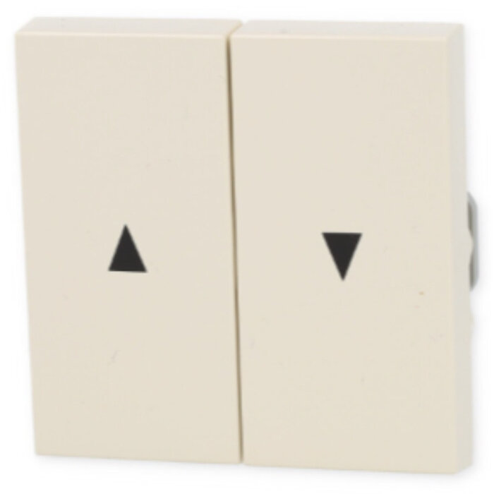 Gira Gira Bedieningswip rolluikschakelaar druk Wit (creme) 029401