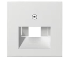 Gira Gira Afdekplaat RJ45 / RJ11 voor enkel en dubbel element Zuiver wit (hagelwit) MAT 027027