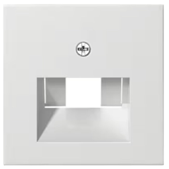 Gira Gira Afdekplaat RJ45 / RJ11 voor enkel en dubbel element Zuiver wit (hagelwit) MAT 027027