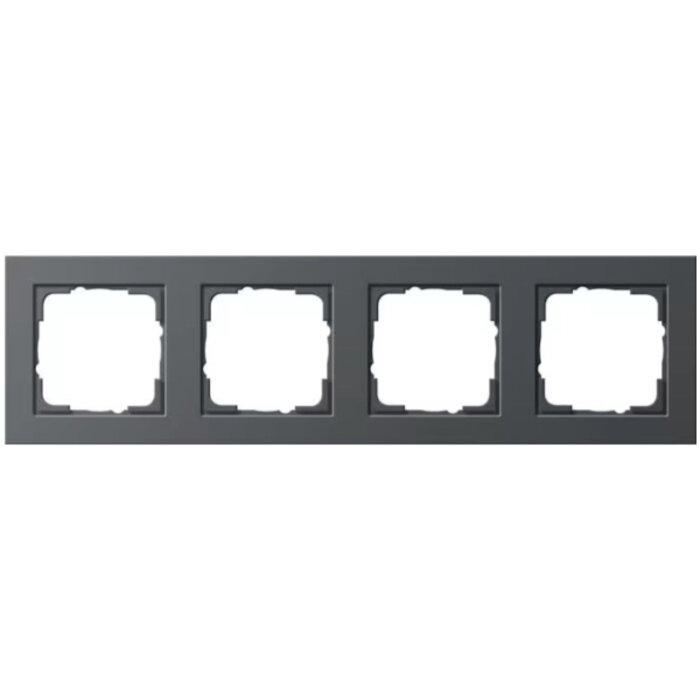 Gira Gira E2 Afdekraam 4 voudig antraciet 021423