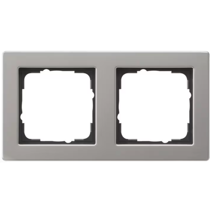 Gira Gira E2 Afdekraam 2 voudig Edelstaal 021233