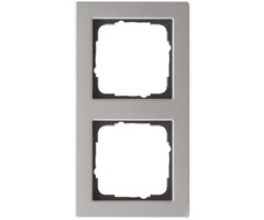 Gira Gira E2 Afdekraam 2 voudig Edelstaal 021233