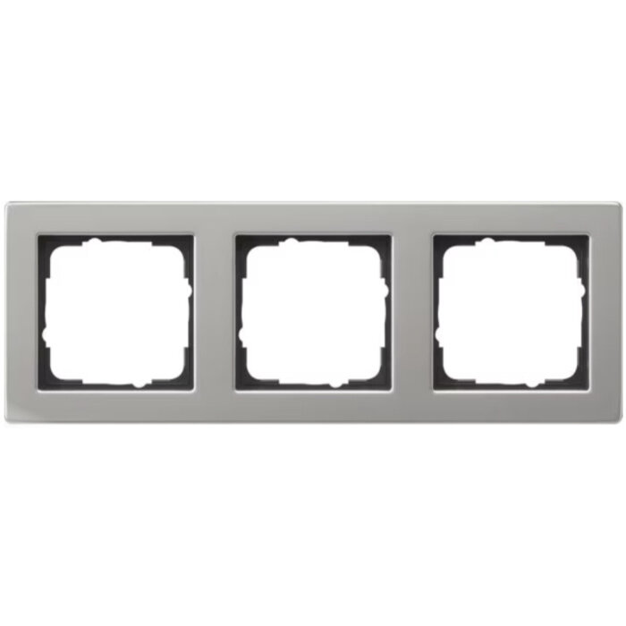 Gira Gira E2 Afdekraam 3 voudig Edelstaal 021333