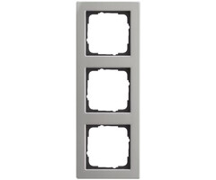 Gira Gira E2 Afdekraam 3 voudig Edelstaal 021333