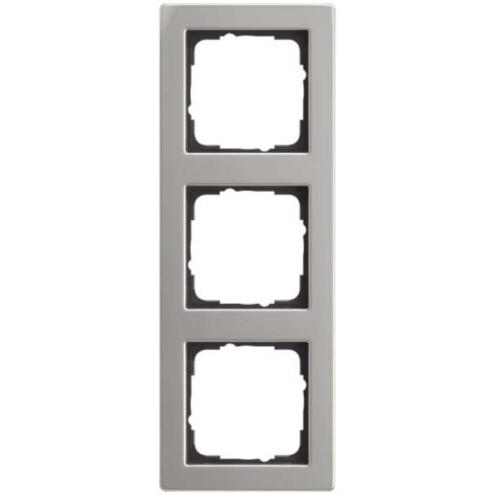 Gira Gira E2 Afdekraam 3 voudig Edelstaal 021333