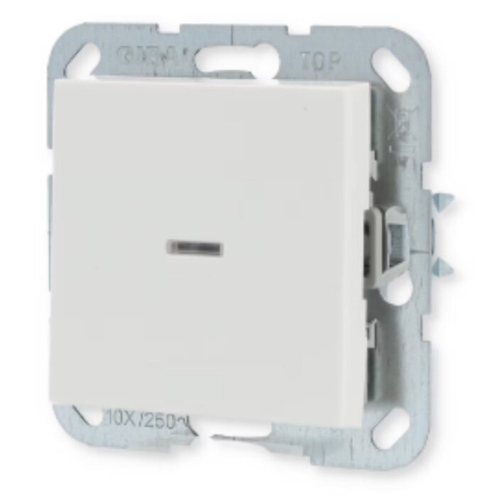 Gira Gira  drukvlak-controleschakelaar wisselschakelaar systeem 55 Zuiver wit (hagelwit) 013603