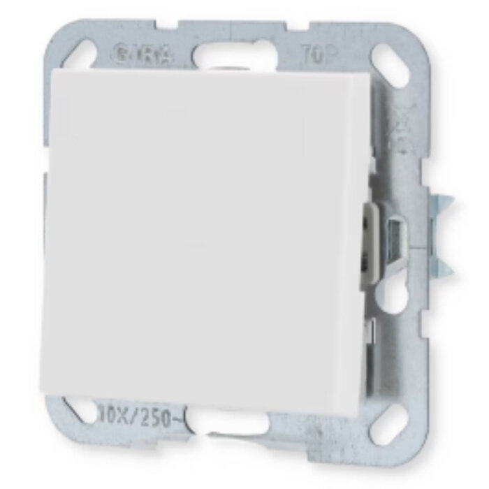 Gira Gira drukvlakschakelaar kruisschakelaar systeem 55 Zuiver wit (hagelwit) MAT 012727