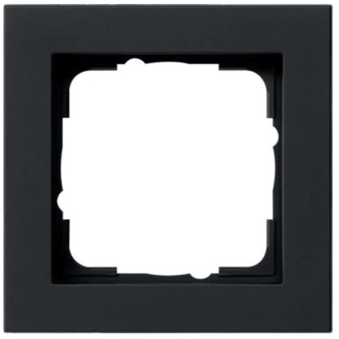 Gira Gira E2 afdekraam 1-voudig Mat Zwart 021109