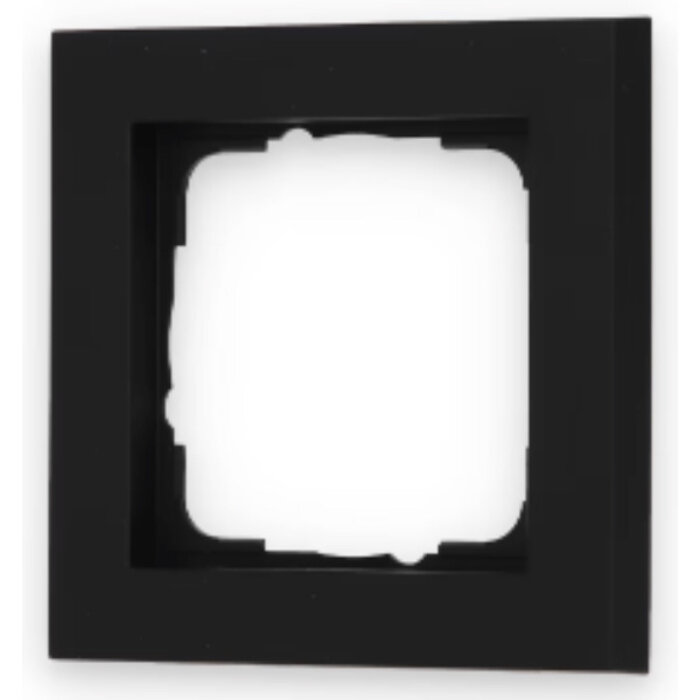 Gira Gira E2 afdekraam 1-voudig Mat Zwart 021109