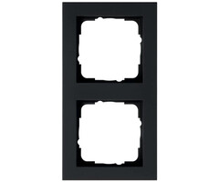 Gira Gira E2 afdekraam 2-voudig Mat Zwart 021209