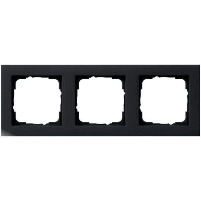 Gira Gira E2 afdekraam 3-voudig Mat Zwart 021309