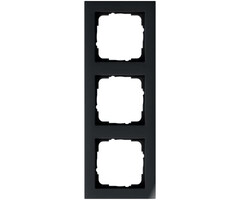 Gira Gira E2 afdekraam 3-voudig Mat Zwart 021309