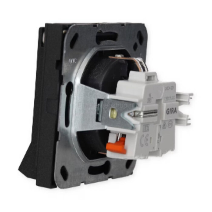 Gira Gira TX44 waterdicht 1V wandcontactdoos met randaarde klapdeksel Antraciet 045467