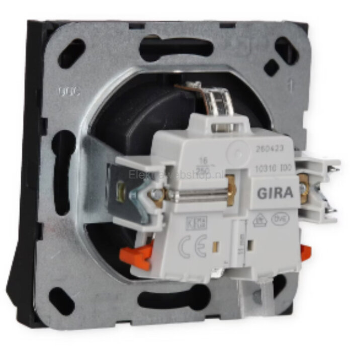 Gira Gira TX44 waterdicht 1V wandcontactdoos met randaarde klapdeksel Antraciet 045467