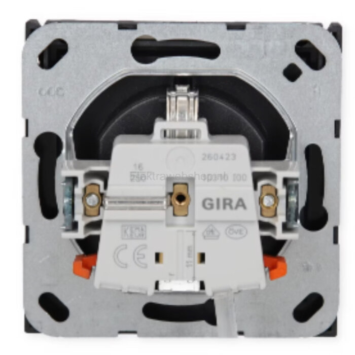 Gira Gira TX44 waterdicht 1V wandcontactdoos met randaarde klapdeksel Antraciet 045467