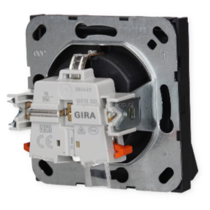 Gira Gira TX44 waterdicht 1V wandcontactdoos met randaarde klapdeksel Antraciet 045467